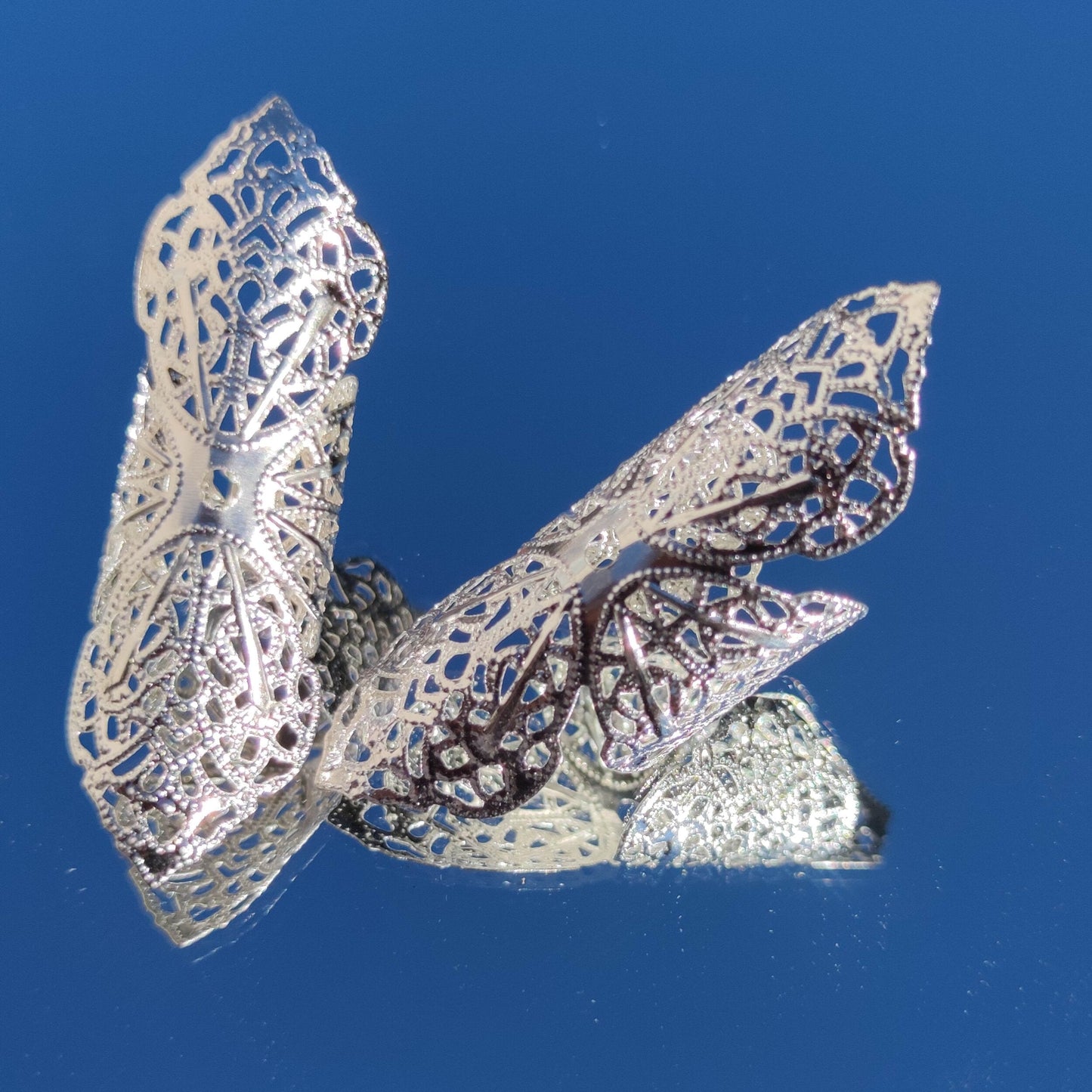 Manchettes dreadlocks fleur - bijou argent taille ajustable locs tresses box braids