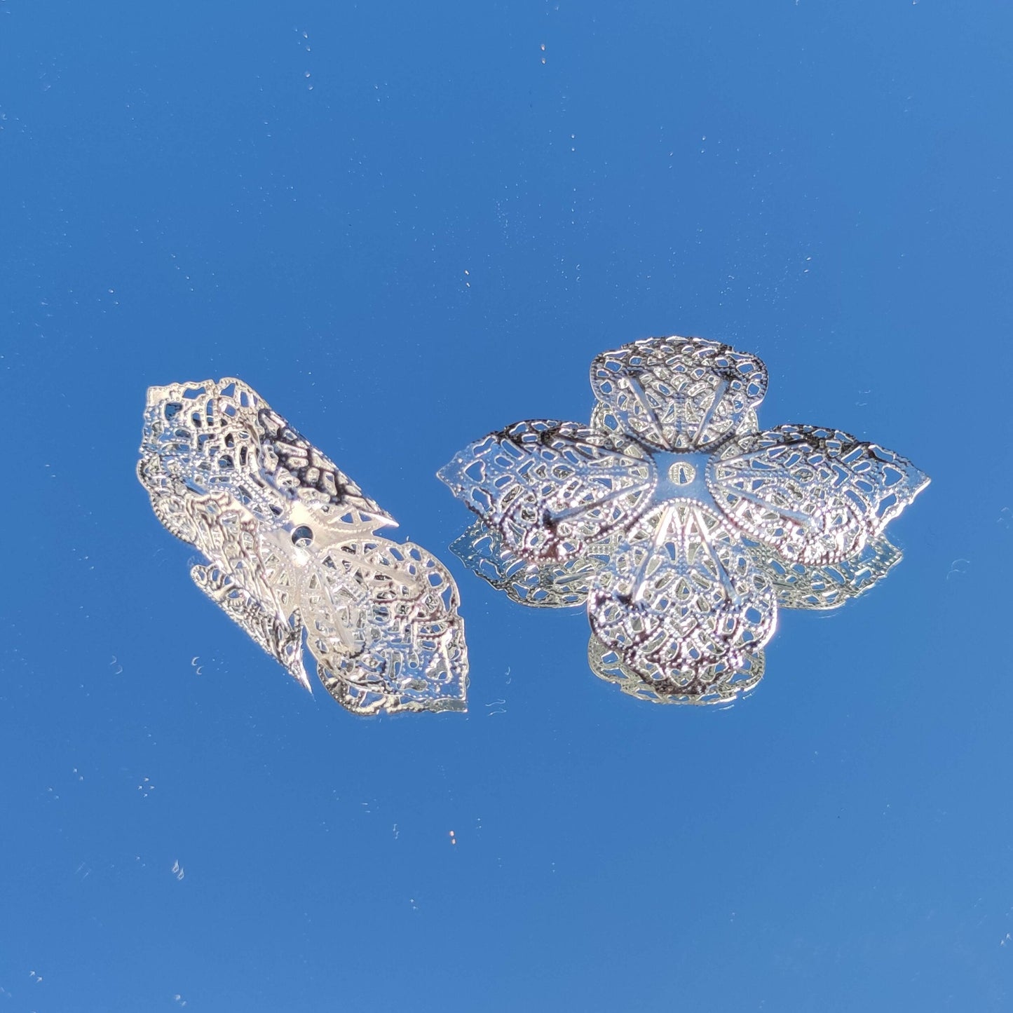 Manchettes dreadlocks fleur - bijou argent taille ajustable locs tresses box braids