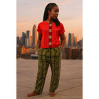 pantalon-africain-wax-coupe-droite - Afro Locks Shop