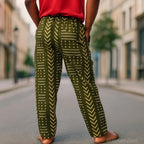 pantalon-droit-motif-africain-tribal - Afro Locks Shop