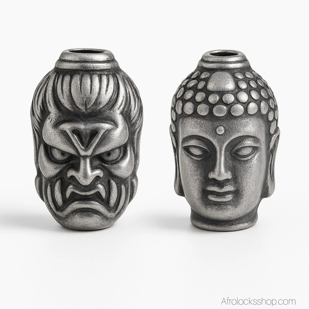 perle-budda-metal-sisterlocks-microlocks - Afro Locks Shop