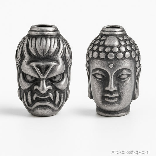 perle budda double face content pas content couleur argent