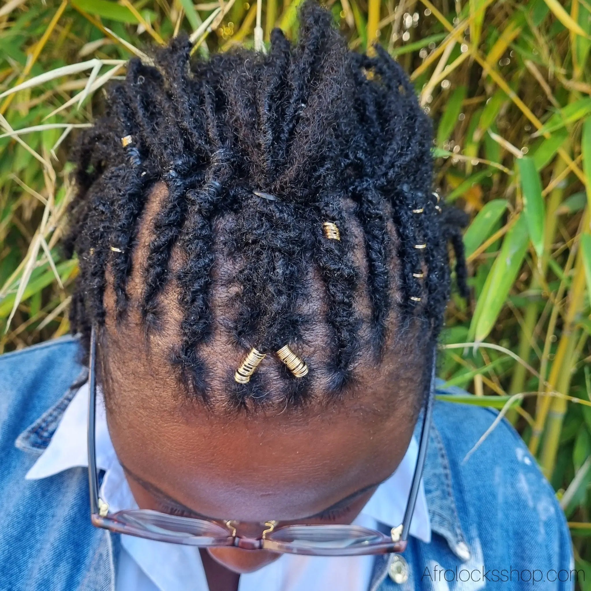 perles-anneaux-microlocks-dore-argente-1 - Afro Locks Shop