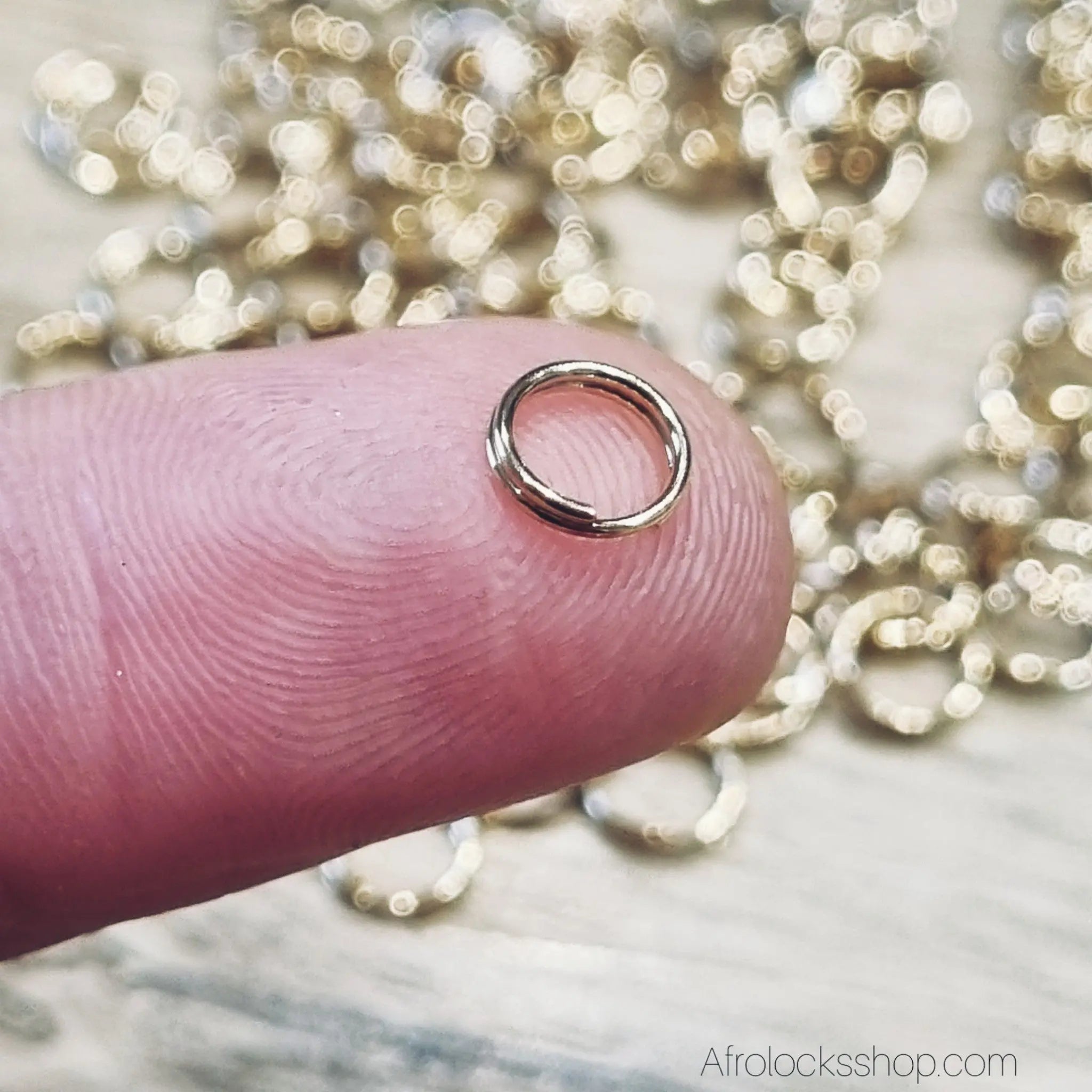 perles-bijoux-microlocks-sisterlocks-dore - Afro Locks Shop