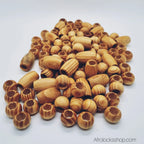 perles-bois-rondes-ovales-grande-taille - Afro Locks Shop