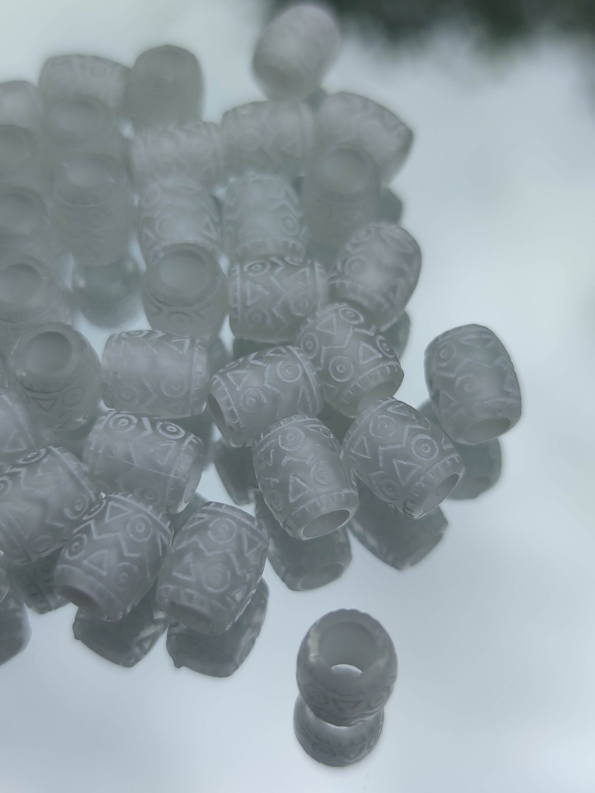 Perles gravures style tibétain - décoration coiffures microlocks tresses-SQ1845678