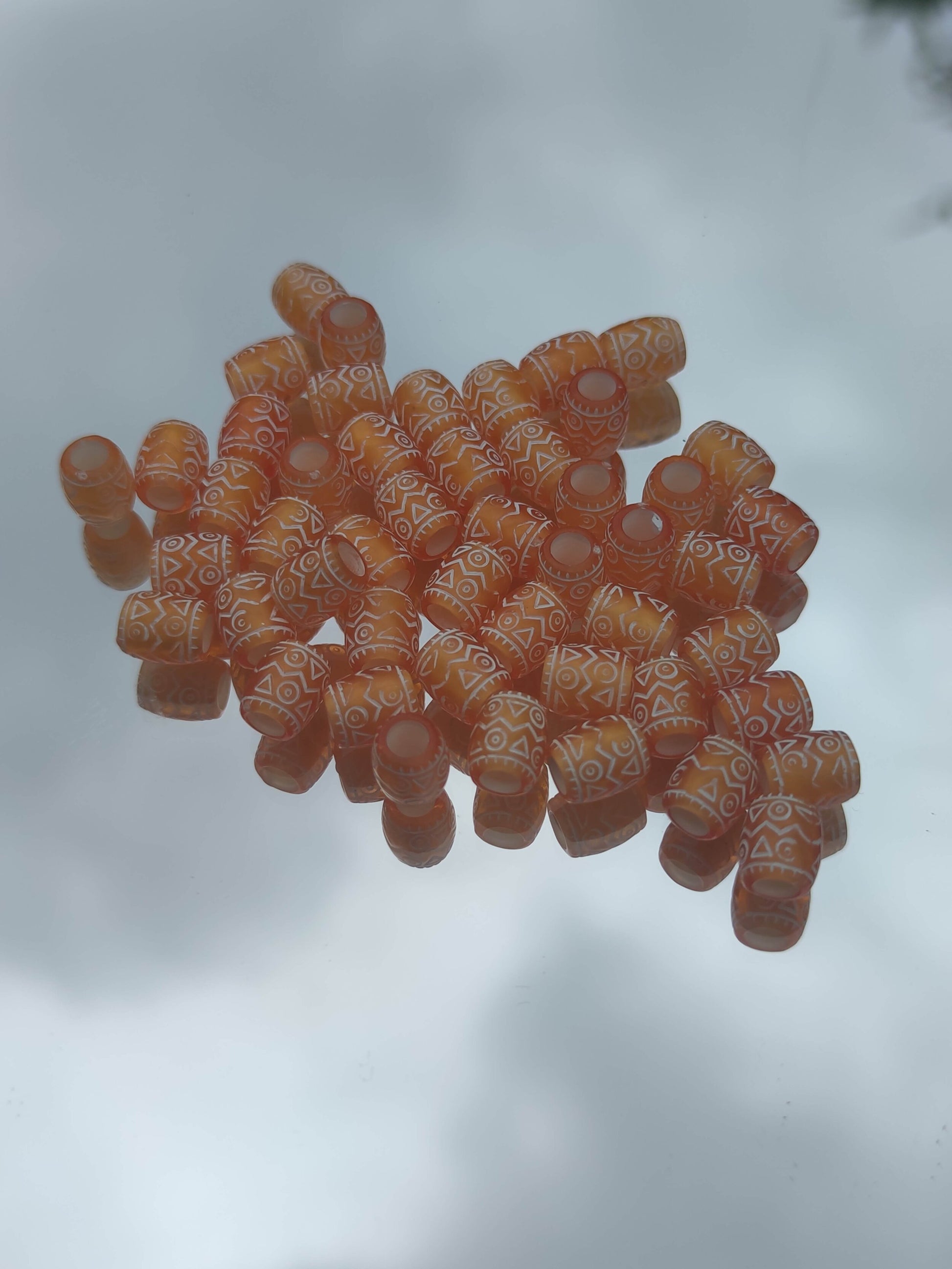 Perles gravures style tibétain - décoration coiffures microlocks tresses-SQ1845678