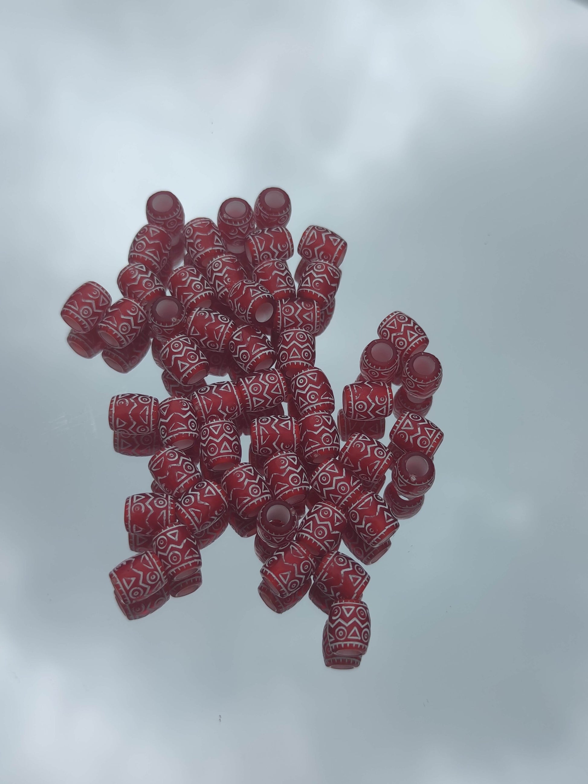 Perles gravures style tibétain - décoration coiffures microlocks tresses-SQ1845678