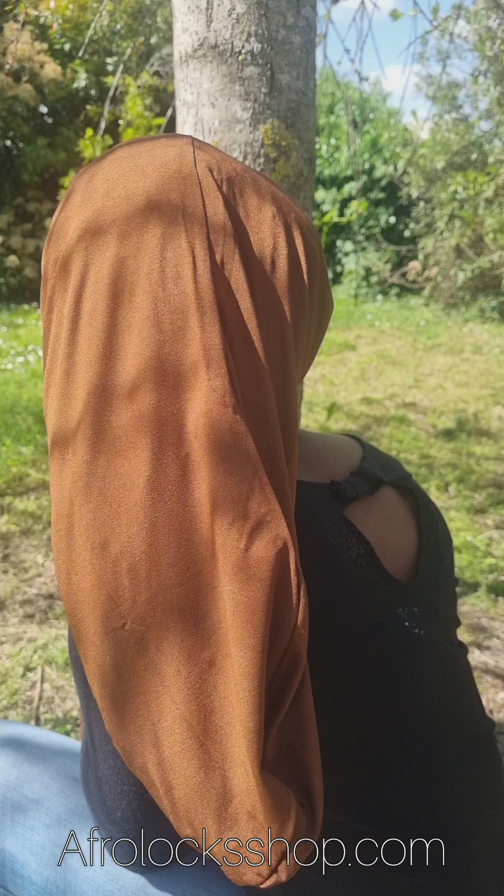 Bonnet long en élasthanne résistant 50 cm – 2 coloris (noir & marron) – spécial locks et tresses