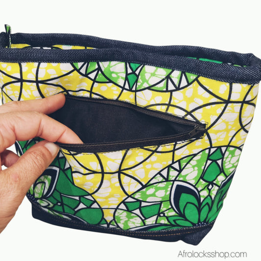 sac a main en wax et jean vue poche arriere