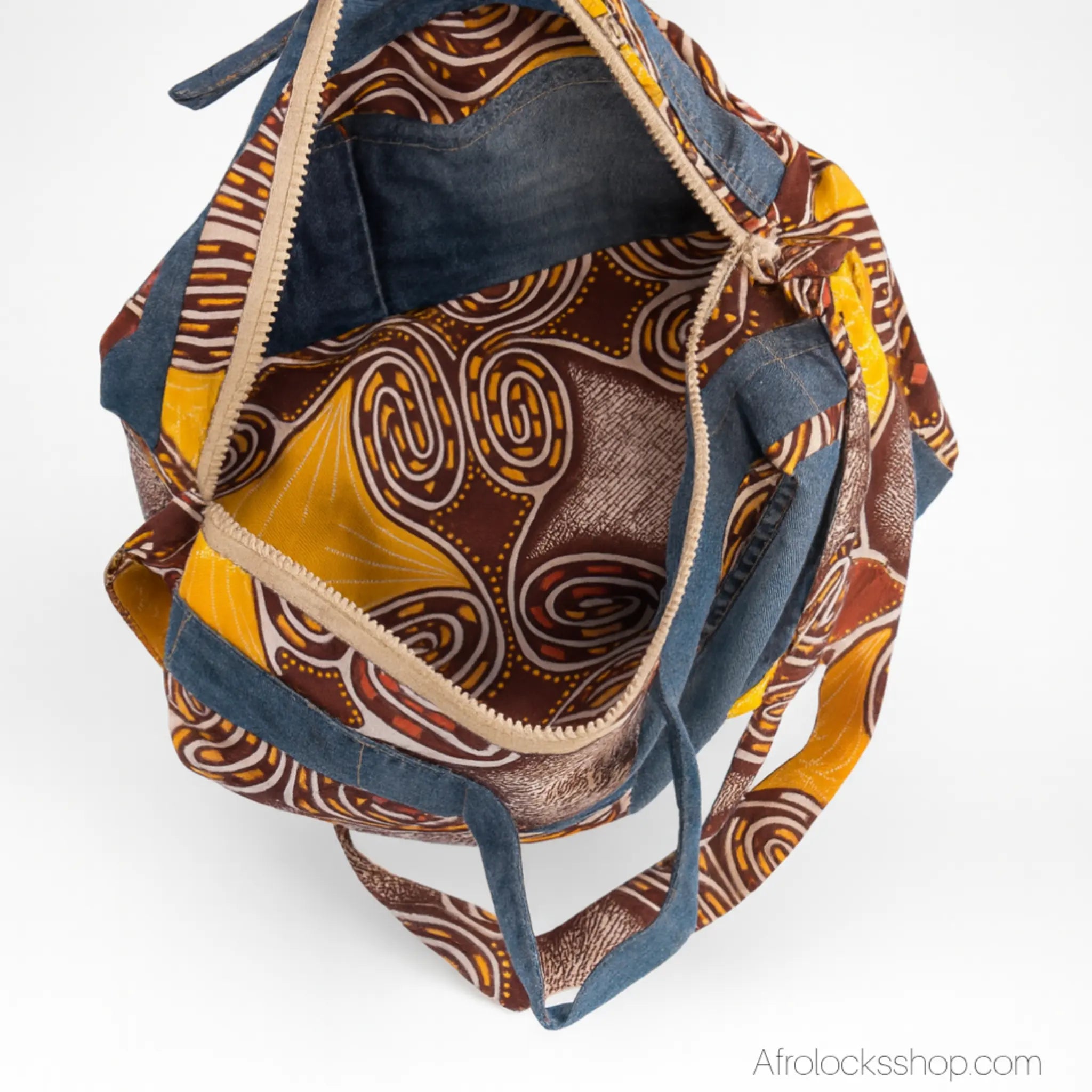 sac-weekend-jean-interieur-wax - Afro Locks Shop
