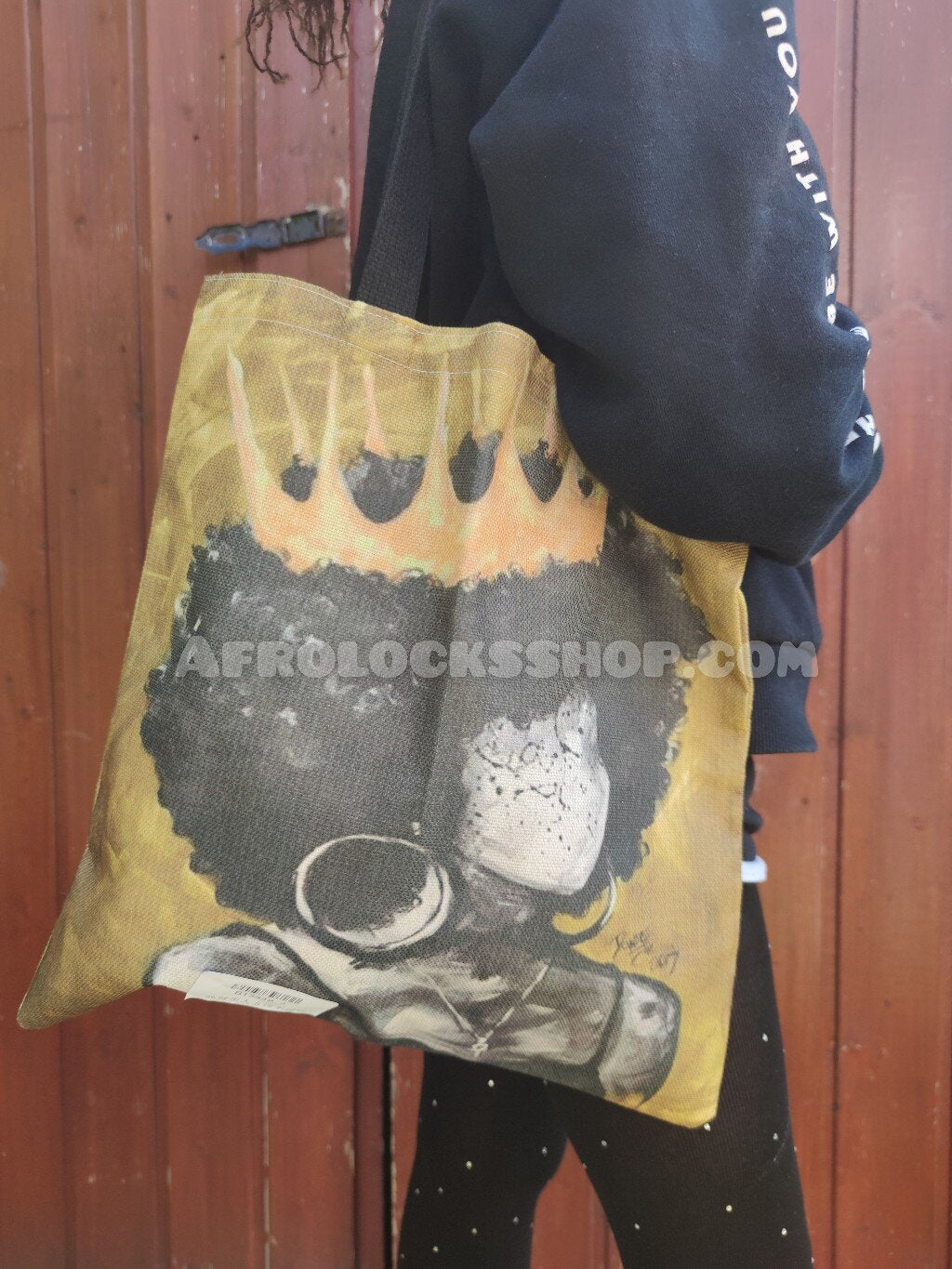 Sac afro girl en lin bio - à main à courses fille africaine caraïbes bonne qualité-SQ1224076