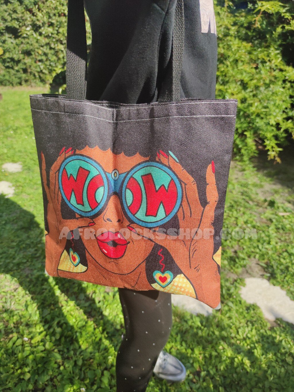 Sac afro girl en lin bio - à main à courses fille africaine caraïbes bonne qualité-SQ1224076