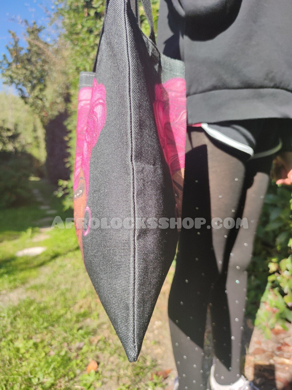 Sac afro girl en lin bio - à main à courses fille africaine caraïbes bonne qualité-SQ1224076