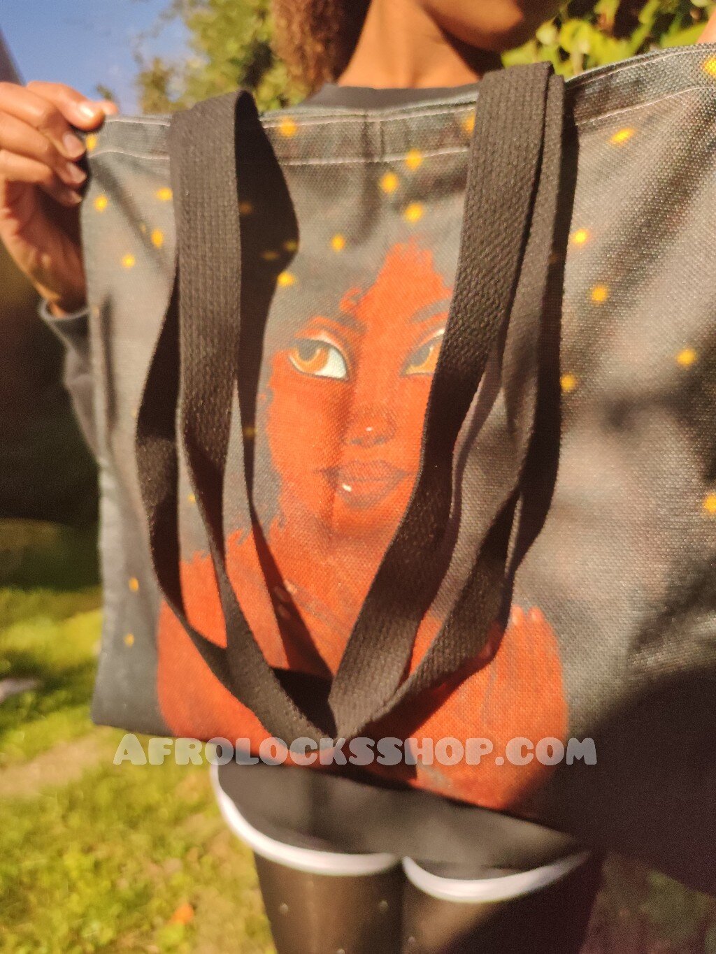 Sac afro girl en lin bio - à main à courses fille africaine caraïbes bonne qualité-SQ1224076