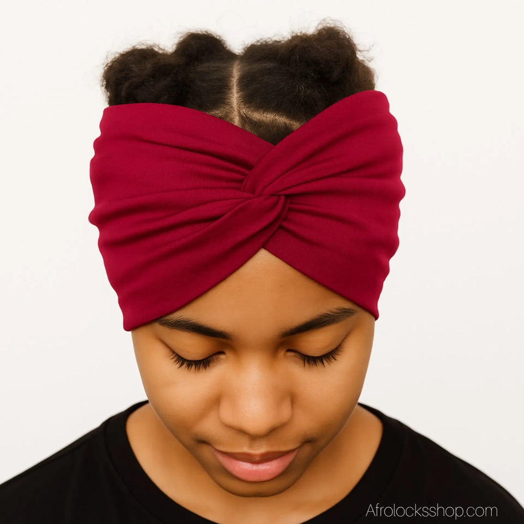 serre-tete-large-bordeaux-cheveu-afro - Afro Locks Shop
