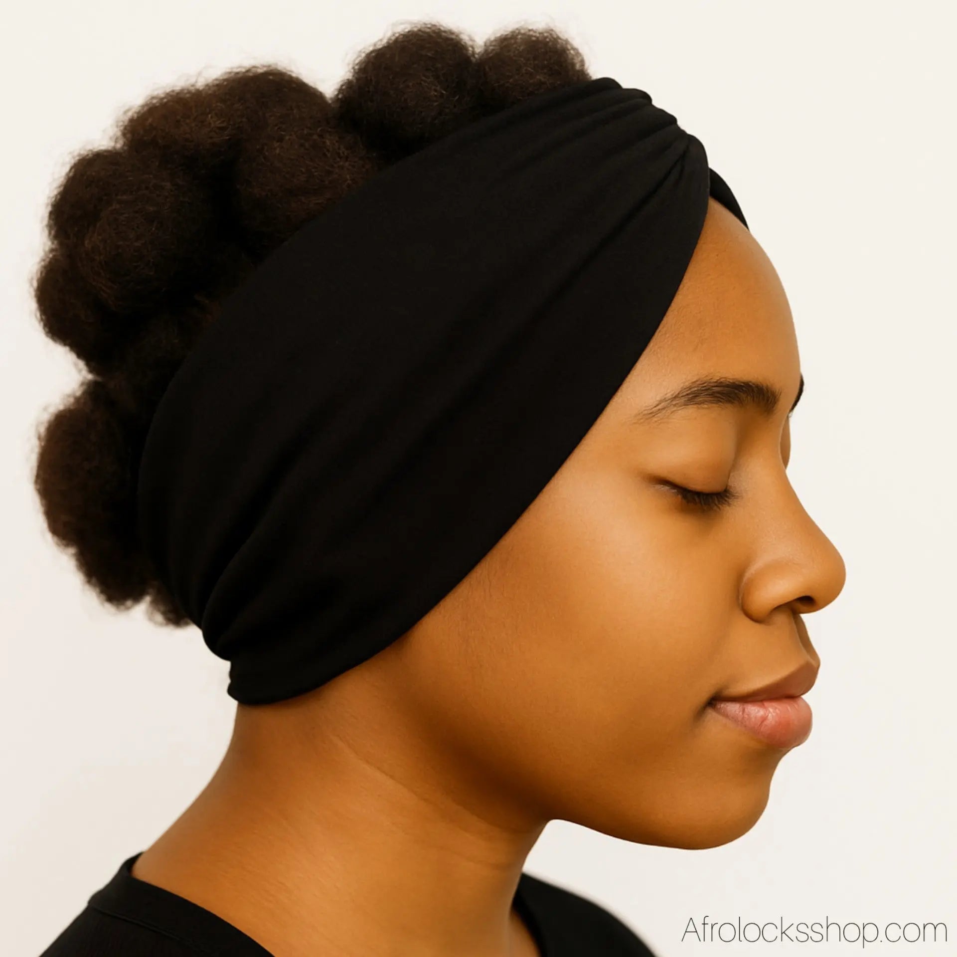 serre-tete-large-extensible-noir - Afro Locks Shop