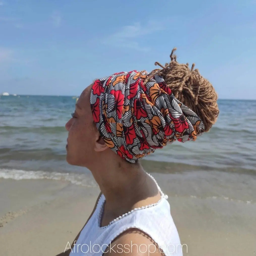 turban-bonnet--cheveux-volumineux-rouge - Afro Locks Shop